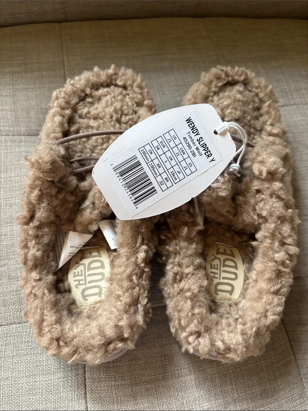Hey Dude Wendy Timber Wolf Slipper Youth Size 1